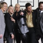 Musician Chris Daughtry, center, and the band 'Daughtry' arrive at the 50th Annual Grammy Awards on Sunday, Feb. 10, 2008, in Los Angeles. (AP Photo/Chris Pizzello)