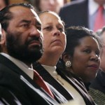 Members of the Congressional Black Caucus, from left, Rep. John Conyers, D-Mich., Rep. Al Green, D-Texas, Rep. Laura Richardson, R-Calif., Rep. Sheila Jackson Lee, D-Texas, and Rep. G.K. Butterfield, D-N.C. attend a ceremony in Statuary Hall on Capitol Hill in Washington, Thursday, April 3, 2008, to honor Martin Luther King Jr. House and Senate leaders held a ceremony to honor the Rev. Martin Luther King Jr. the day before the 40th anniversary of his death. (AP Photo/Lauren Victoria Burke)