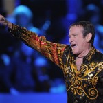 Robin Williams performs at the "Idol Gives Back" fundraising special of "American Idol" in Los Angeles on Sunday April 6, 2008. (AP Photo/Mark J. Terrill)