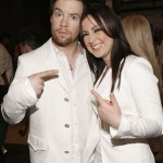 David Cook, left, and Carly Smithson are seen backstage at the "Idol Gives Back" fundraising special of "American Idol" in Los Angeles on Sunday April 6, 2008.(AP Photo/Matt Sayles)