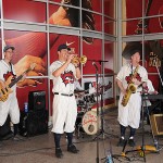 Local band Swingtips performs prior to the start of Arizona's home opener against the Los Angeles Dodgers on Monday at Chase Field. Samantha Hjelle For Sports 620 KTAR
