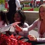 The Arizona Cardinals cheerleaders sign autographs for fans during the Arizona Cardinals Fan Fest on Saturday, May 3 at the Cardinals training facility in Tempe.

(Courtesy of Jay Chapman/Sports 620 KTAR)