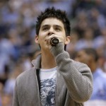 American Idol finalist David Archuleta sings the national anthem before t Game 3 of the NBA basketball Western Conference semifinal series between the Los Angeles Lakers and the Utah Jazz, Friday, May 9, 2008, in Salt Lake City. (AP Photo/Douglas C. Pizac)