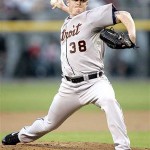 Detroit Tigers starter Jeremy Bonderman delivers a pitch during the first inning of a baseball game against the Arizona Diamondbacks Friday. 