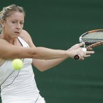 France's Pauline Parmentier in action during her second round match against Australia's Casey Dellacqua at Wimbledon, Wednesday.