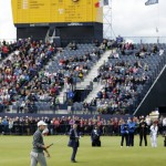 
              United States’ Jordan Spieth walks off the 18th green after finishing the third round of the British Open Golf Championship at the Old Course, St. Andrews, Scotland, Sunday, July 19, 2015. (AP Photo/David J. Phillip)
            