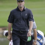 
              Ryan Palmer walks onto the 17th green during the first round of the Byron Nelson golf tournament, Thursday, May 28, 2015, in Irving, Texas. (AP Photo/LM Otero)
            