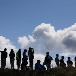 
              Fans watch along the fifth fairway during the second round of the U.S. Open golf tournament at Chambers Bay on Friday, June 19, 2015 in University Place, Wash. (AP Photo/Matt York)
            