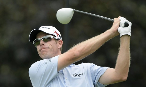 David Hearn of Canada hits off the second tee during the third round of play at the Canadian Open g...