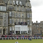 
              United States’ Dustin Johnson putts on the 18th green during the first round of the British Open Golf Championship at the Old Course, St. Andrews, Scotland, Thursday, July 16, 2015. (AP Photo/David J. Phillip)
            