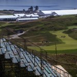 
              This May 14, 2015, photo shows empty bleachers, that have been installed for golf fans attending the Northwest’s first U.S. Open, at Chambers Bay in University Place, Wash. The 5,000-plus volunteers who'll work at the event next month will be coming from 45 states and 10 countries. About 80 percent are Washington residents. (Ellen M. Banner/The Seattle Times via AP) SEATTLE OUT; USA TODAY OUT; MAGS OUT; TELEVISION OUT; NO SALES; MANDATORY CREDIT TO BOTH THE SEATTLE TIMES AND THE PHOTOGRAPHER
            