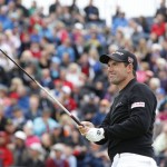 
              Ireland’s Padraig Harrington plays from the 17th tee during the third round of the British Open Golf Championship at the Old Course, St. Andrews, Scotland, Sunday, July 19, 2015. (AP Photo/Alastair Grant)
            