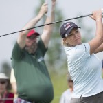 
              Cristie Kerr tees off on the first hole during the second round of the Manulife LPGA Classic golf tournament, Friday, June 5, 2015, in Cambridge, Ontario. (Peter Power/The Canadian Press via AP) MANDATORY CREDIT
            