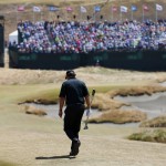
              Phil Mickelson walks to 18th green during the final round of the U.S. Open golf tournament at Chambers Bay on Sunday, June 21, 2015 in University Place, Wash. (AP Photo/Matt York)
            
