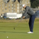 
              United States’ Jordan Spieth putts on the 16th green during the second round of the British Open Golf Championship at the Old Course, St. Andrews, Scotland, Saturday, July 18, 2015. (AP Photo/David J. Phillip)
            
