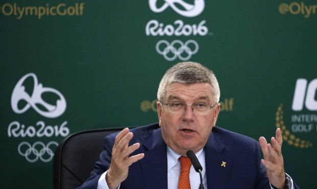 International Olympic Committee president Thomas Bach speaks during a news conference during the se...