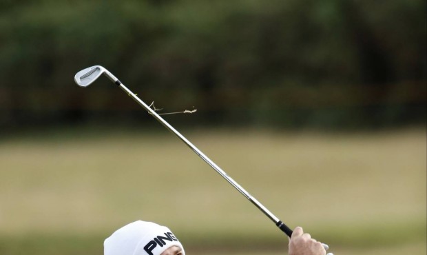 South Africa’ Louis Oosthuizen plays a shot on the 13th hole during the second round of the B...