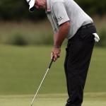 
              Boo Weekley sinks a putt on the 13th hole during the first round of the Zurich Classic PGA golf tournament, Thursday, April 23, 2015, in Avondale, La. (AP Photo/Butch Dill)
            