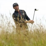 
              United States’ Dustin Johnson plays from the seventh tee during the third round at the British Open Golf Championship at the Old Course, St. Andrews, Scotland, Sunday, July 19, 2015. (AP Photo/Peter Morrison)
            