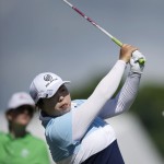 
              Shanshan Feng, of China, hits a tee shot on the fourth hole of the second round of the ShopRite LPGA Classic golf tournament, Saturday, May 30, 2015, in Galloway Township, N.J. (AP Photo/Mel Evans)
            