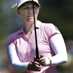 
              Morgan Pressel watches her putt on the third hole of the second round of the ShopRite LPGA Classic golf tournament, Saturday, May 30, 2015, in Galloway Township, N.J. (AP Photo/Mel Evans)
            