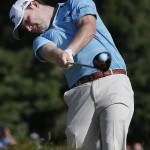 
              Branden Grace, of South Africa, hits his tee shot on the 14th hole during the third round of the U.S. Open golf tournament at Chambers Bay on Saturday, June 20, 2015 in University Place, Wash. (AP Photo/Matt York)
            