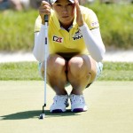 
              Chella Choi of South Korea lines up her putt on the 14th green during the third round of the U.S. Women's Open golf tournament Saturday, July 11, 2015, in Lancaster, Pa. (Chris Dunn/York Daily Record via AP)  YORK DISPATCH OUT; MANDATORY CREDIT
            