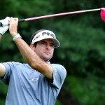 
              Bubba Watson watches his ball on the ninth tee during the third round of the Greenbrier Classic golf tournament at the Greenbrier Resort in White Sulphur Springs, W.Va., Saturday, July 4, 2015  (AP Photo/Chris Tilley)
            