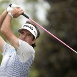 
              Bubba Watson of the United States hits off the second tee during the third round of play at the Canadian Open golf tournament in Oakville, Ontario, on Saturday, July 25, 2015. (Paul Chiasson /The Canadian Press via AP) MANDATORY CREDIT
            