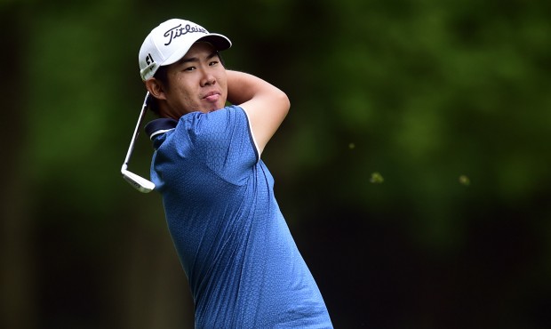 South Korea’s Byeong Hun An takes a shot on day four of the 2015 BMW PGA Golf Championship, a...