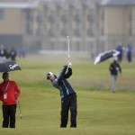 
              Spain’s Sergio Garcia plays a shot from the fourth fairway during a practice round at the British Open Golf Championship at the Old Course, St. Andrews, Scotland, Wednesday, July 15, 2015. (AP Photo/Alastair Grant)
            