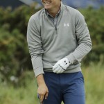 
              United States’ Jordan Spieth laughs on the putting green during a practice round at the British Open Golf Championship at the Old Course, St. Andrews, Scotland, Tuesday, July 14, 2015. (AP Photo/David J. Phillip)
            
