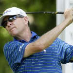 
              Davis Love III hits off the third tee during the final round of the Champions Tour's Principal Charity Classic golf tournament, Sunday, June 7, 2015, in Des Moines, Iowa. (AP Photo/Charlie Neibergall)
            