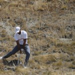 
              Tiger Woods hits out of the tall fescue grass on the eighth hole during the second round of the U.S. Open golf tournament at Chambers Bay on Friday, June 19, 2015 in University Place, Wash. (AP Photo/Matt York)
            