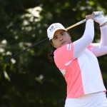 
              Inbee Park of South Korea tees off at the second hole during the third round of the KPMG Women's PGA golf championship at Westchester Country Club on Saturday, June 13, 2015, in Harrison, N.Y. (AP Photo/Kathy Kmonicek)
            