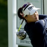
              So Yeon Ryu, of South Korea, hits her tee shot on the 15th hole during the second round of the Kingsmill Championship LPGA golf tournament in Williamsburg, Va., Friday, May 15, 2015. (Rob Ostermaier/The Daily Press via AP)
            
