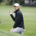 
              Jordan Spieth waits to putt on the 18th hole during the second round of the Colonial golf tournament, Friday, May 22, 2015, in Fort Worth, Texas. (AP Photo/LM Otero)
            