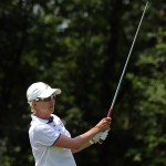 
              Karrie Webb, of Australia, tees off on the 13th tee during the second round of the KPMG Women's PGA golf championship at Westchester Country Club, Friday, June 12, 2015, in Harrison, N.Y.  (AP Photo/Adam Hunger)
            