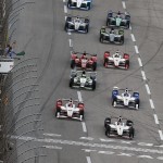 
              Drivers take the green flag for the start of the Firestone 600 IndyCar auto race at Texas Motor Speedway Saturday, June 6, 2015, in Fort Worth, Texas. (AP Photo/Ralph Lauer)
            