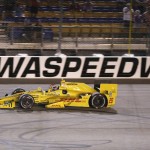 
              Ryan Hunter-Reay reacts clenches his fist after winning the IndyCar Series auto race Saturday, July 18, 2015, at Iowa Speedway in Newton, Iowa. (AP Photo/Charlie Neibergall)
            
