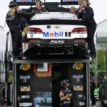 
              FILE - In this Friday, June 5, 2015, file photo, crew members unload a back-up race car for Tony Stewart after he hit a wall at Pocono Raceway during practice for the NASCAR Sprint Cup Series auto race in Long Pond, Pa. Stewart is still winless during a trying 2015 season. (AP Photo/Mel Evans, File)
            