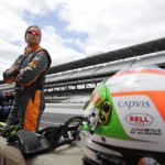 
              Driver Simona de Silvestro, of Switzerland, watches during practice for the Indianapolis 500 auto race at Indianapolis Motor Speedway in Indianapolis, Tuesday, May 12, 2015.  (AP Photo/Darron Cummings)
            
