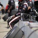 
              Will Power, of Australia, sits on pit wall during practice for the Indianapolis 500 auto race at Indianapolis Motor Speedway in Indianapolis, Friday, May 15, 2015.  (AP Photo/Darron Cummings)
            