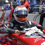 
              Graham Rahal climbs into his car during practice for the Indianapolis 500 auto race at Indianapolis Motor Speedway in Indianapolis, Wednesday, May 13, 2015.  (AP Photo/Michael Conroy)
            