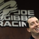 
              FILE - In this April 15, 21015, file photo, NASCAR Sprint Cup Series driver Kyle Busch smiles during his first news conference since a wreck at Daytona International Speedway in Daytona Beach, Fla., during a news conference in Huntersville, N.C. Busch will return to competition this weekend, less than three months after he suffered serious injuries in a crash at Daytona.  (John D. Simmons/The Charlotte Observer via AP, File) MAGS OUT; TV OUT AND NEWSPAPER INTERNET ONLY.
            