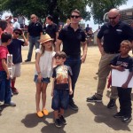 
              In this photo taken Saturday, June 20, 2015, NASCAR driver Jeff Gordon shows his children, Ella and Leo, around Roy Hayer Memorial Speedway in Rio Linda, Calif. Gordon began his career at the quarter-midget dirt track when he was 5 and the track was called Cracker Jack Track. (AP Photo/Jenna Fryer)
            