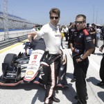 
              Will Power prepares for qualifying at the IndyCar Series race at the Milwaukee Mile in West Allis, Wis., Sunday, July 12, 2015. (AP Photo/Jeffrey Phelps)
            