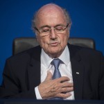 
              FIFA president Sepp  Blatter  attends a news  conference  at the FIFA headquarters in Zurich, Switzerland, Monday, July 20, 2015. During  an  extraordinary  Executive Committee meeting the agenda for the elective Congress for the FIFA presidency was finalized and approved: The congress will take place on Feb. 26,  2016. (Ennio Leanza/Keystone via AP)
            