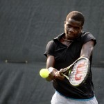 
              FILE - In this April 25, 2015, file photo, Frances Tiafoe, of the United States, returns a serve from James McGee, of Ireland, during the semifinals of the St. Joseph's/Candler Savannah Challenger tennis tournament in Savannah, Ga.  Tiafoe is among a new generation on the way in the men's game and one of four teenagers ranked in the ATP top 100. (Ian Maule/Savannah Morning News via AP, File) THE EXAMINER.COM OUT; SFEXAMINER.COM OUT; WASHINGTONEXAMINER.COM OUT
            