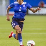 
              FILE - In this May 17, 2015, file photo, United States’ Sydney Leroux dribbles the ball during a soccer friendly match against Mexico? in Carson, Calif. Leroux is a native of British Columbia and even played in the Canadian national team system. But at 15, and holding dual citizenship, she decided to move south in hopes of grabbing the attention of U.S. Soccer. Now Leroux is preparing to represent the United States in the Women's World Cup, in her native Canada. (AP Photo/Ringo H.W. Chiu, File)
            